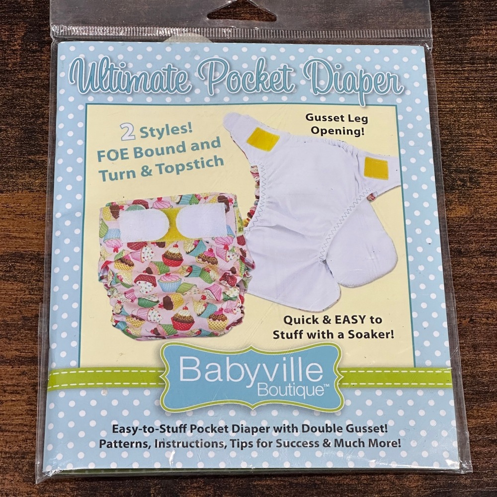 NEW Sewing Pattern Babyville Boutique Ultimate Pocket Diaper  Newborn to Large